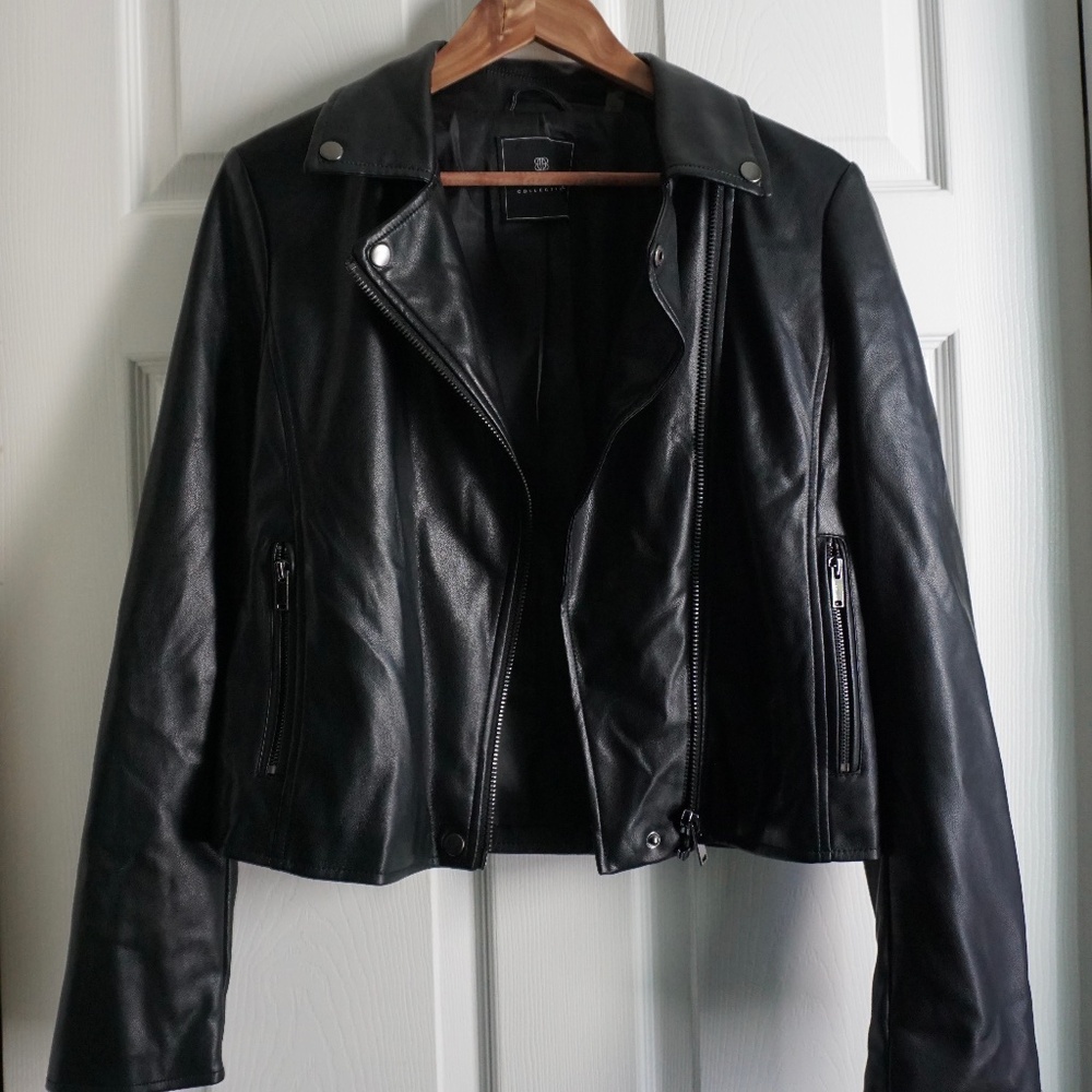 Bagatelle Women's Faux Cropped Leather Jacket